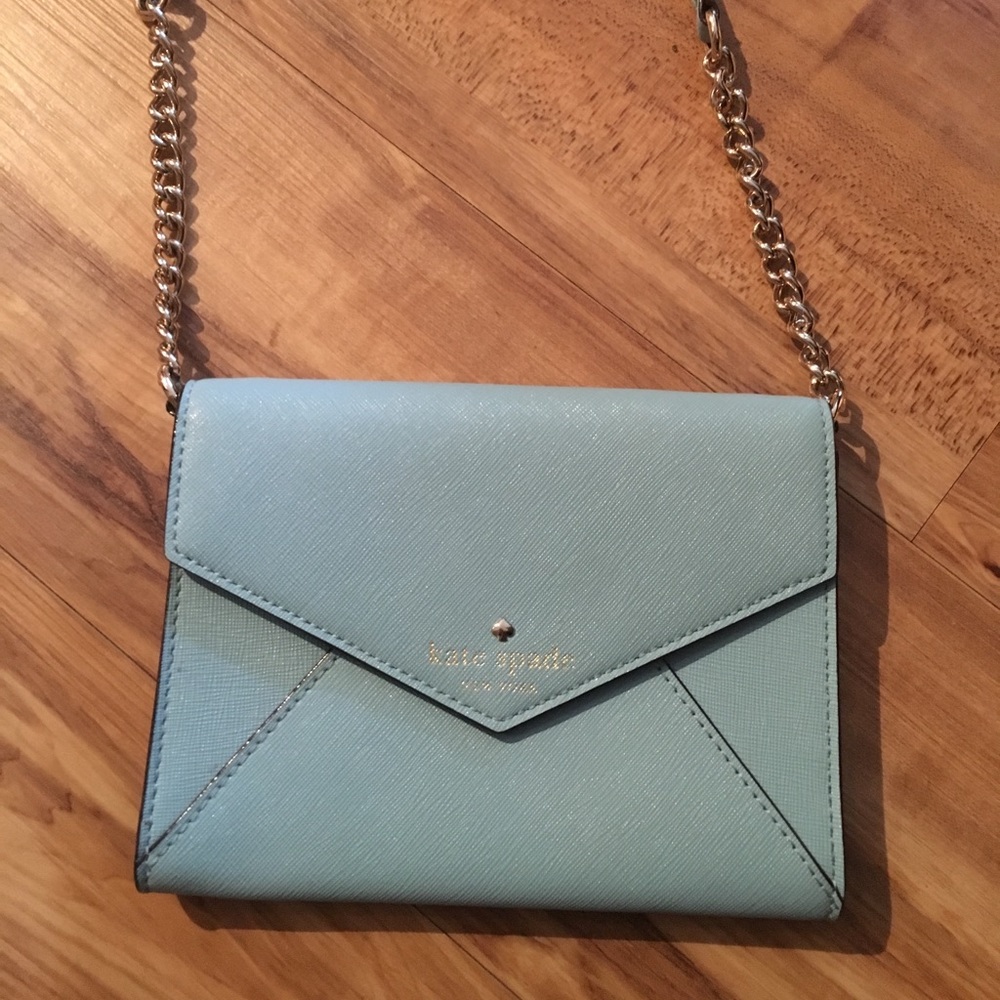 Kate Spade baby blue convertible purse and wallet